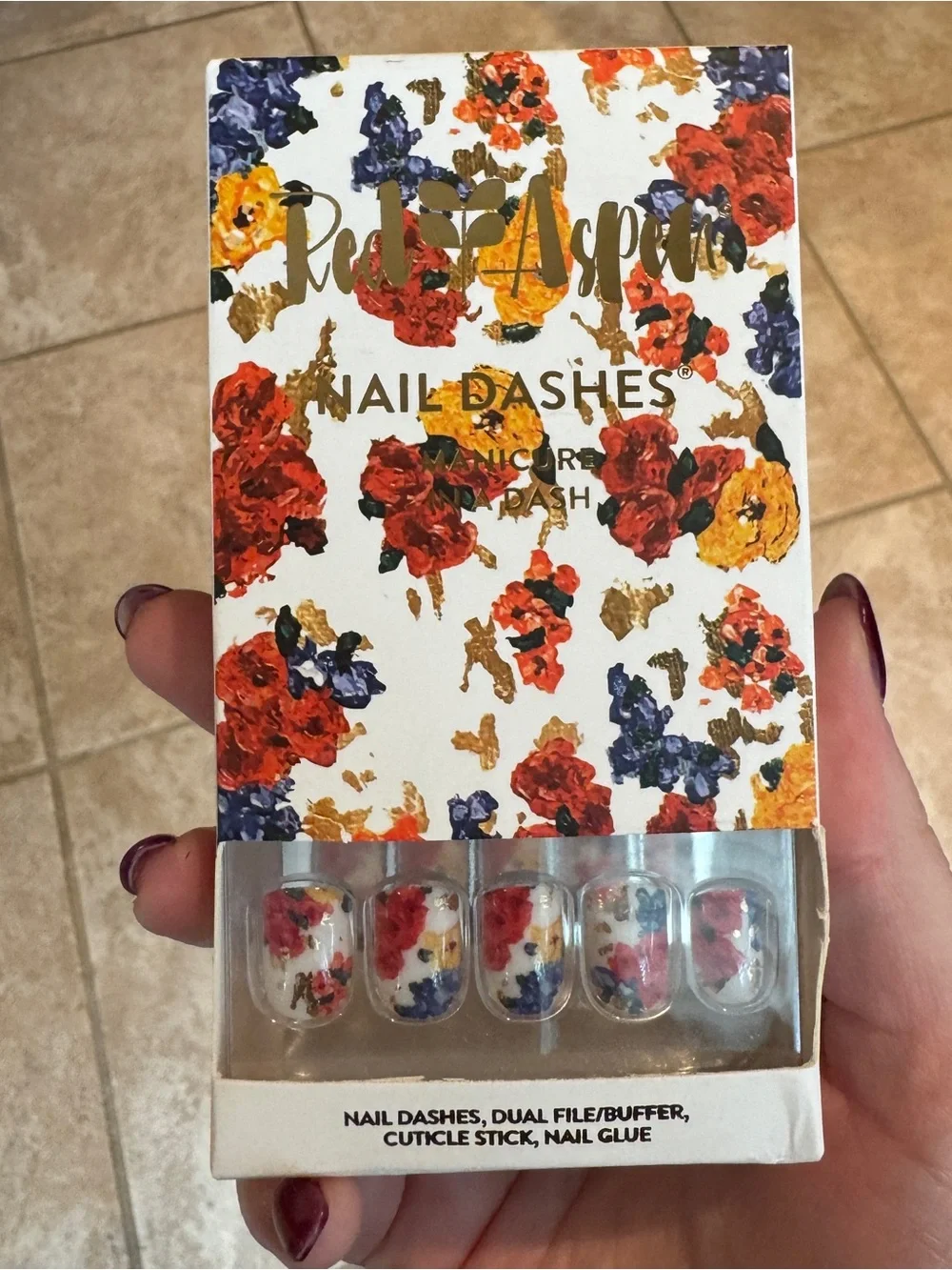 NIB Red Aspen From Danielle’s Studio Press-On Nail Dashes